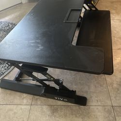 Vivo Hi-lo Desk- Sits On Top Of Regular Table Or Desk But Can Raise For Standing/working