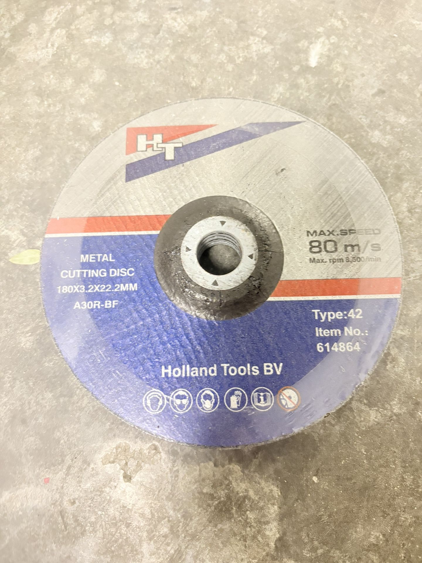 Holland Tools Metal Cutting Disc 180X3.2x22.2. 80 M/s New 5 Count