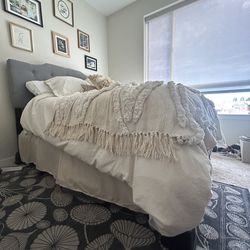 Full Upholstered Bed & Mattress