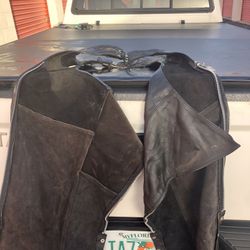 Small black leather chaps