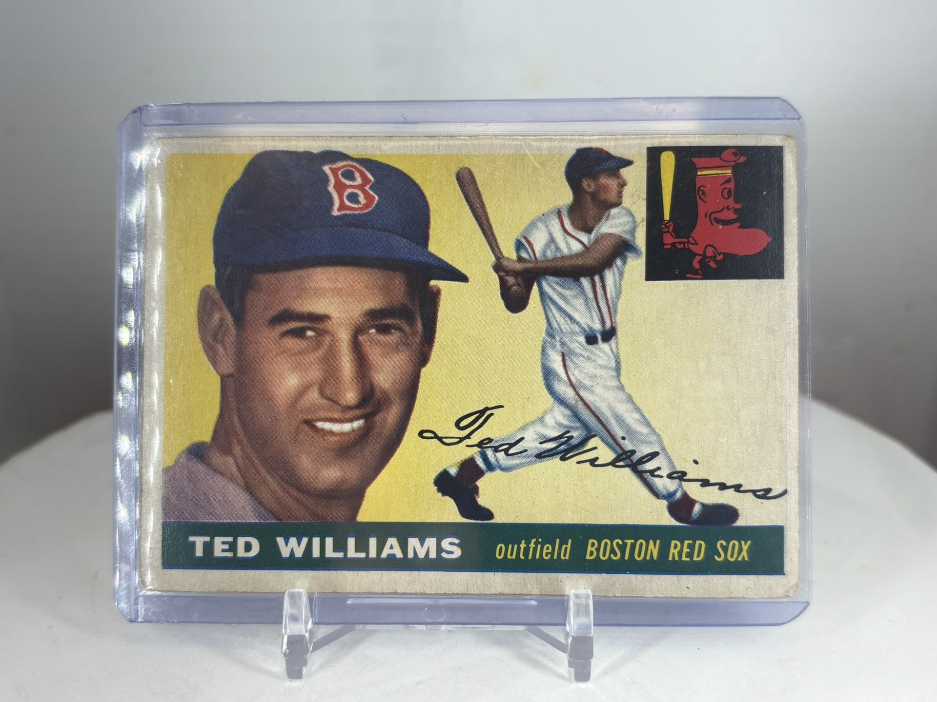 1955 Topps -TED WILLIAMS baseball card #2-Boston Red Sox-HOF