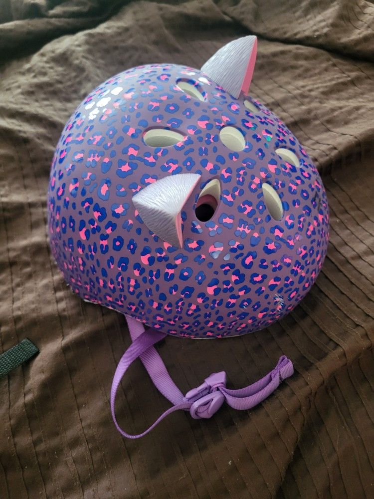 Krash Youth Leopard Kitty Fit System Bike Helmet!