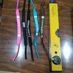 5 Croakies / Glasses Holders (1 Brown, 2 Black, 1 Teal, 1 Pink) 
