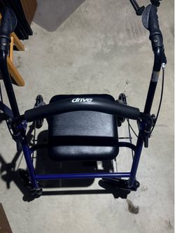 Drive Rollator walker Blue with storage