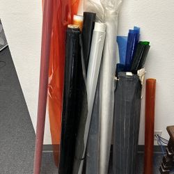 Large Lot of Used Theater / Stage Lighting Gel Rolls - Various Colors & Diffusion