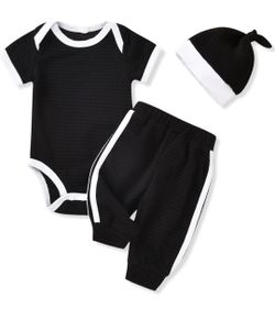 Preemie Baby Boy Girl Clothes Unisex Infant Waffle Outfits Neutral Baby Romper Bodysuits and Pants Set Short Sleeve. Size Less Than 0. For Premies