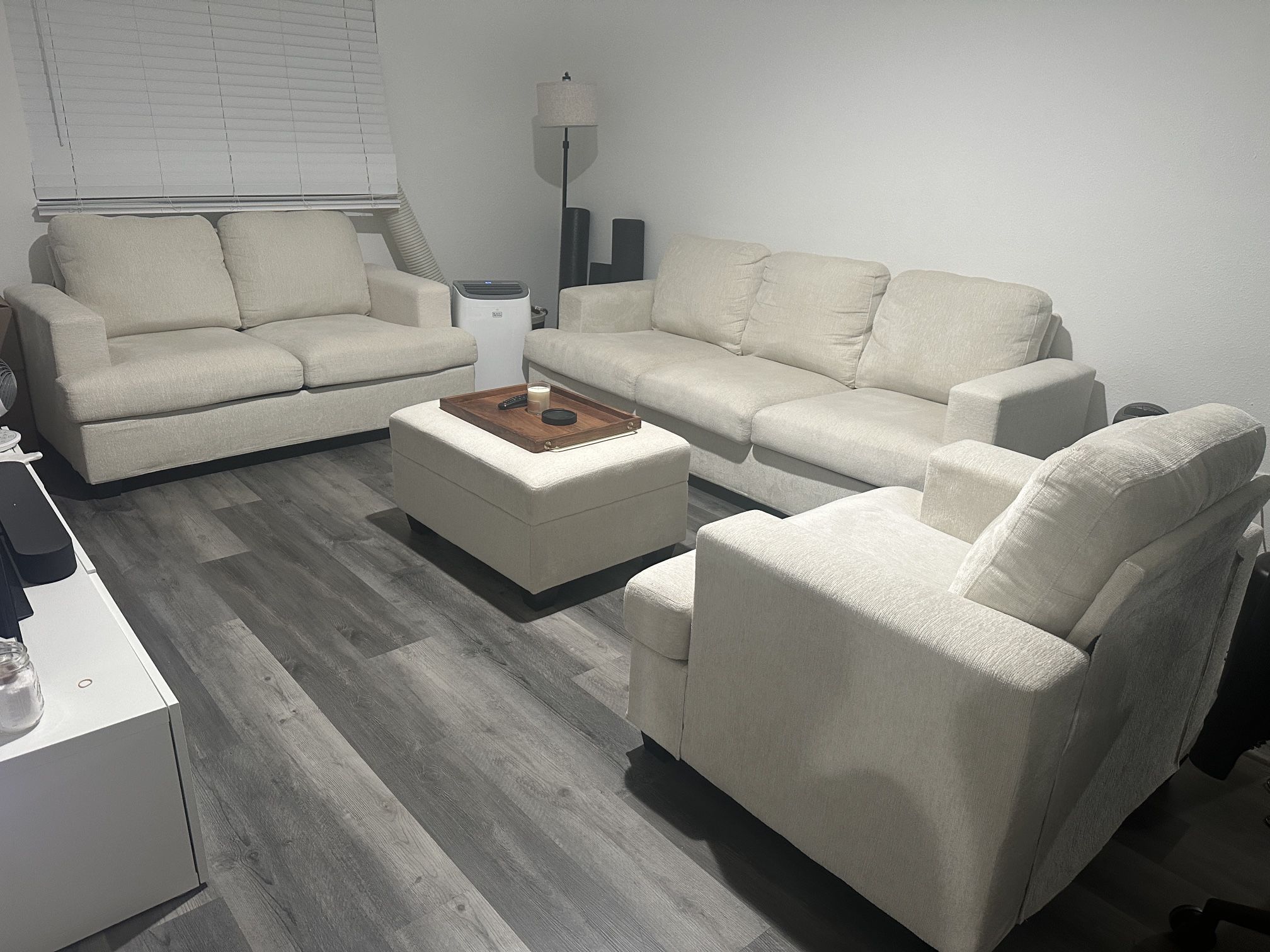 Vanacc Deep Seated Sofa Set With Ottoman