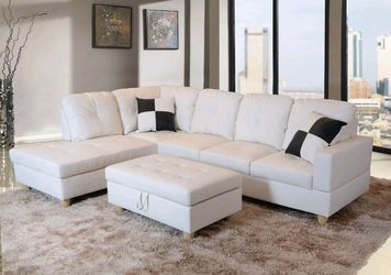 Sectional and ottoman