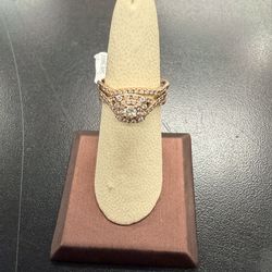 14k Diamond Ring Rose Gold