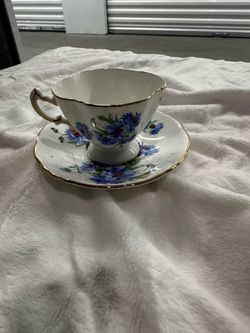 Small Blue Flower Tea Cup Set