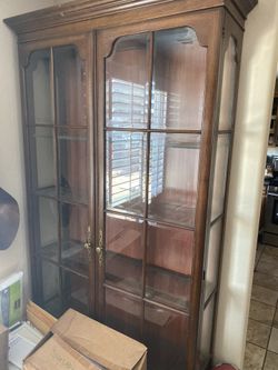 Wood/Glass Hutch