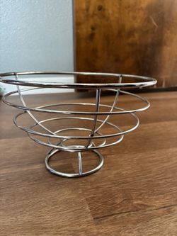 Chrome Wire Fruit Bowl Basket