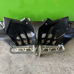 YFZ450 Foot Pegs & Heel Guards 