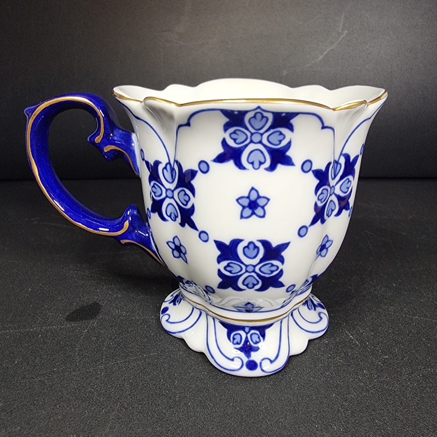 Vintage Bombay Creamer, Cobalt Blue & White Porcelain