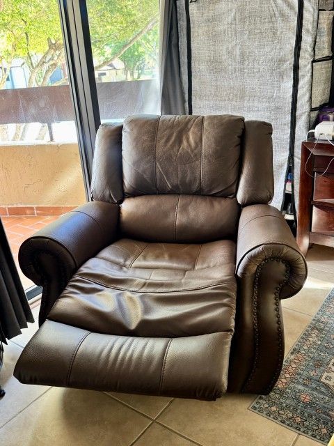 Brown Recliner Chair With Brand New Cover Included