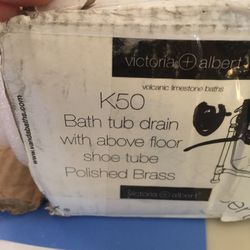 Victoria +Albert K50 Bath Tub Drain Polished Brass