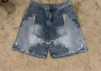 ROMWE street life denim jort shorts