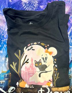 Disney Parks Halloween Minnie Mouse Ghost Shirt Boo-tiful Cat Adult Large L NWT