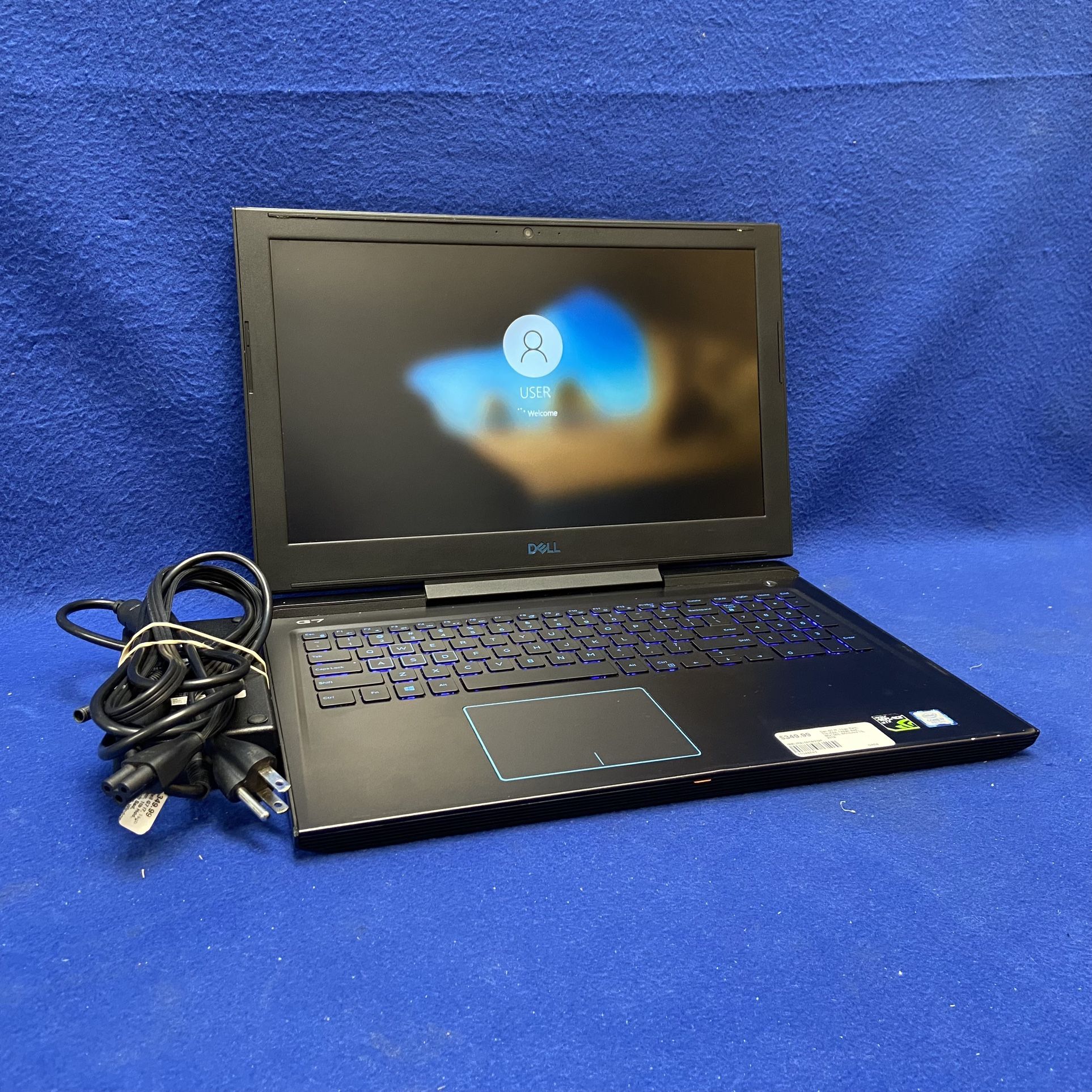 Dell G7 I7, 16GB RAM, 1TB HDD, 128GB SSD, GTX 1060, Windows 10 Laptop W/Charger 11048563