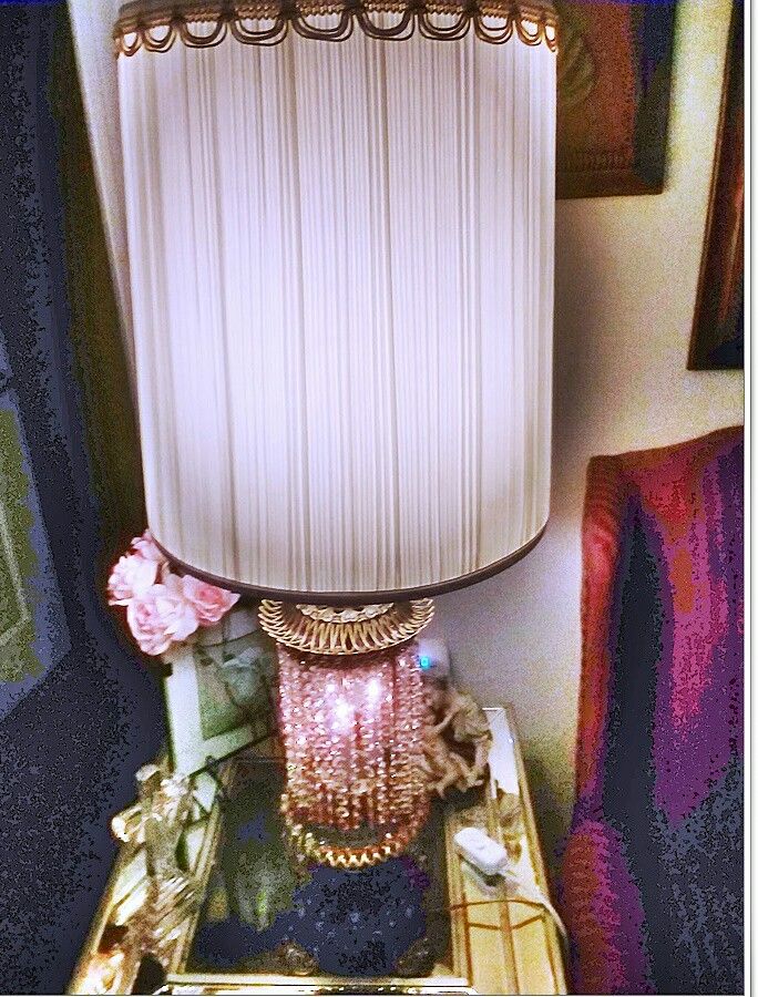 PENDING (2) Beautiful Vintage Crystal Lamps (Firm)