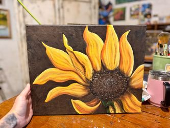 “Sunflower Study” Acrylic Painting