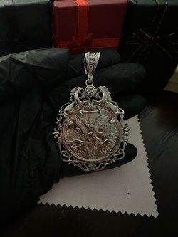 Silver centenario pendant