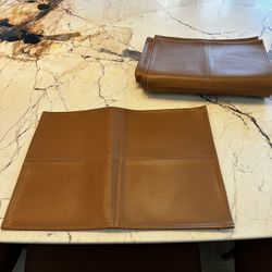 9 Brown Leather Placemats