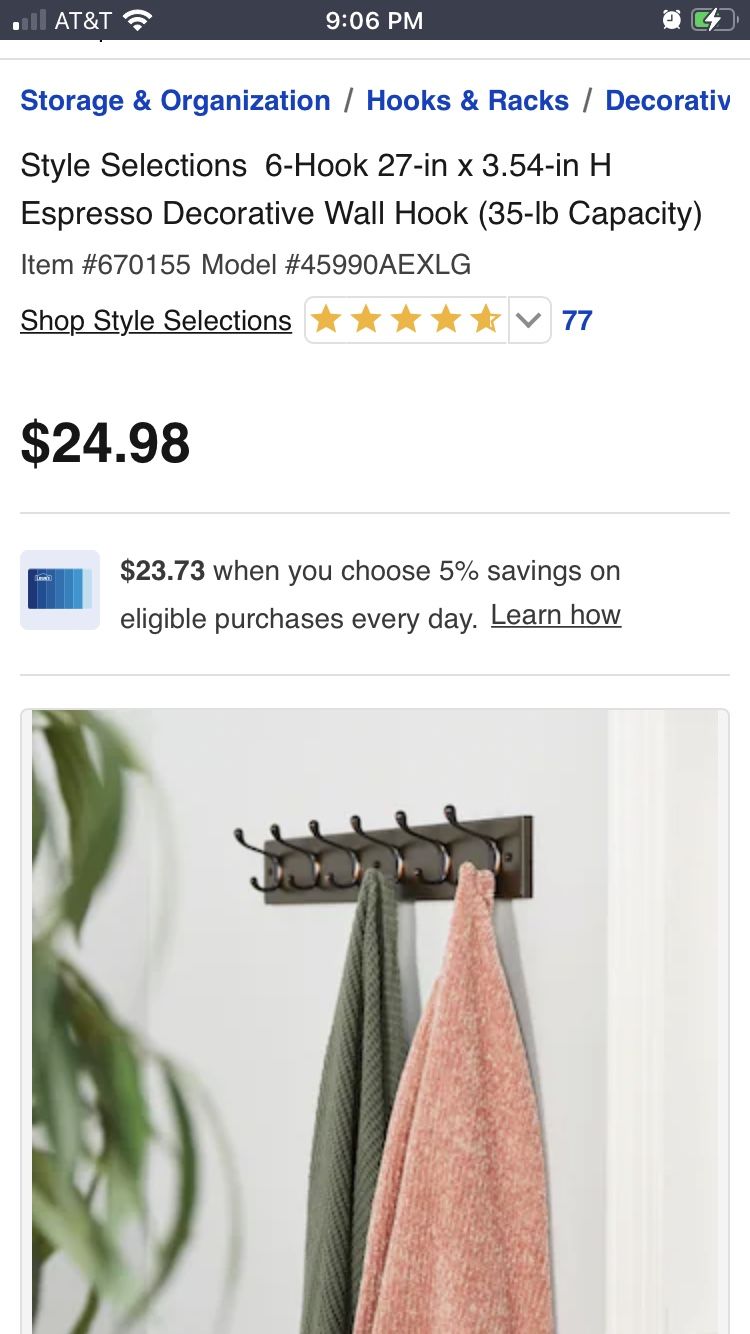 Decorative Wall Hook Coat Rack