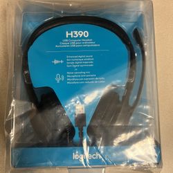 Logitech New h390 USB Headset with noisecanceling Microphone