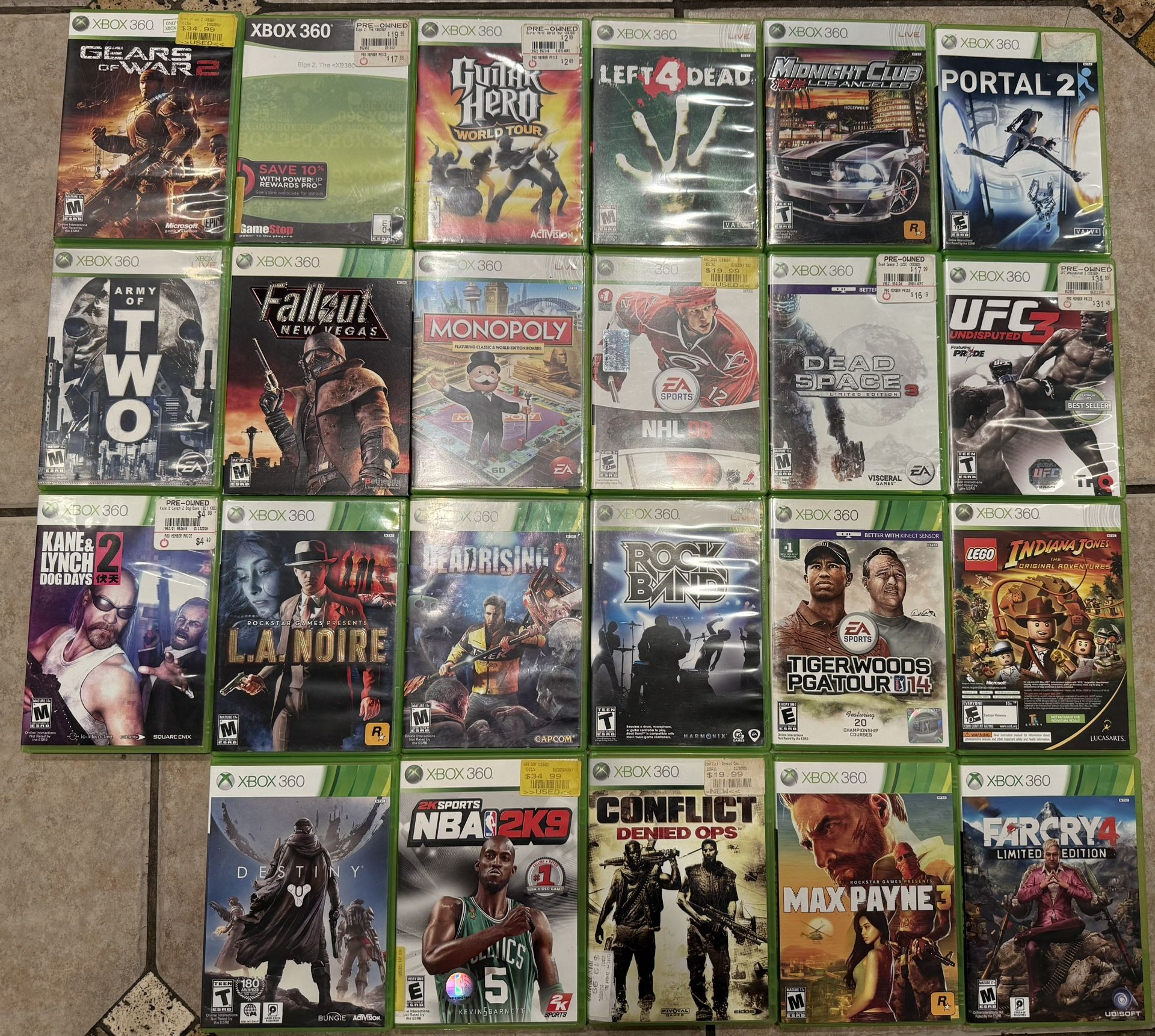 Xbox 360 Games(will Sell Individually)