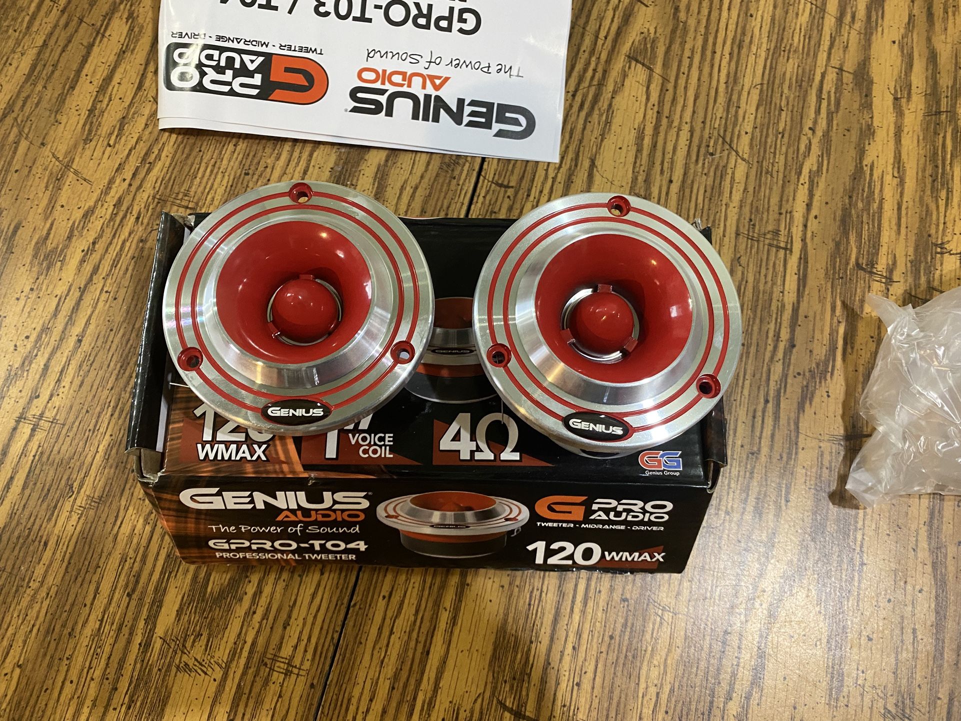 New Pair Genius Audio 3.75” Aluminum Bullet Tweeters 