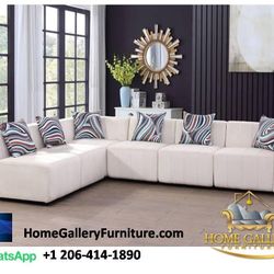 White Microfiber 6 Piece Living Room Sofa Set  This Sofa will bring more comfortable New Inbox