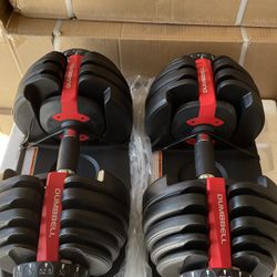 Pair Adjustable Dumbbell New In Boxes Bowflex Style Each Dumbbell 5 To 52 5 Lbs Firm Price $220 In Solid Boxes 