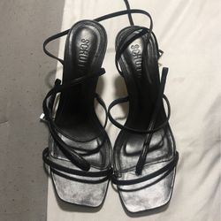 SCHUTZ Woman’s Black Tie Ups Heels