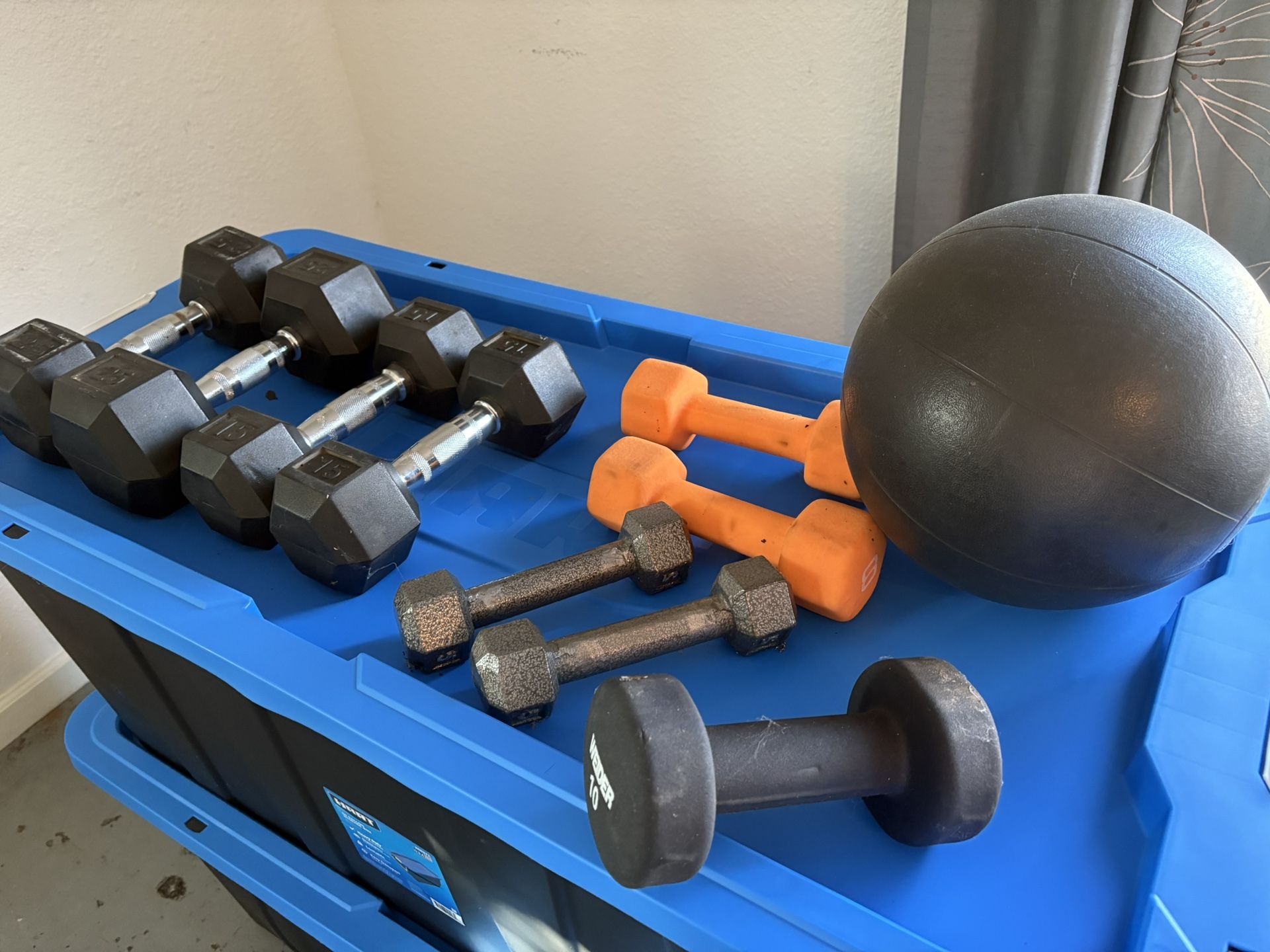 Assorted Weights & Medicine Ball