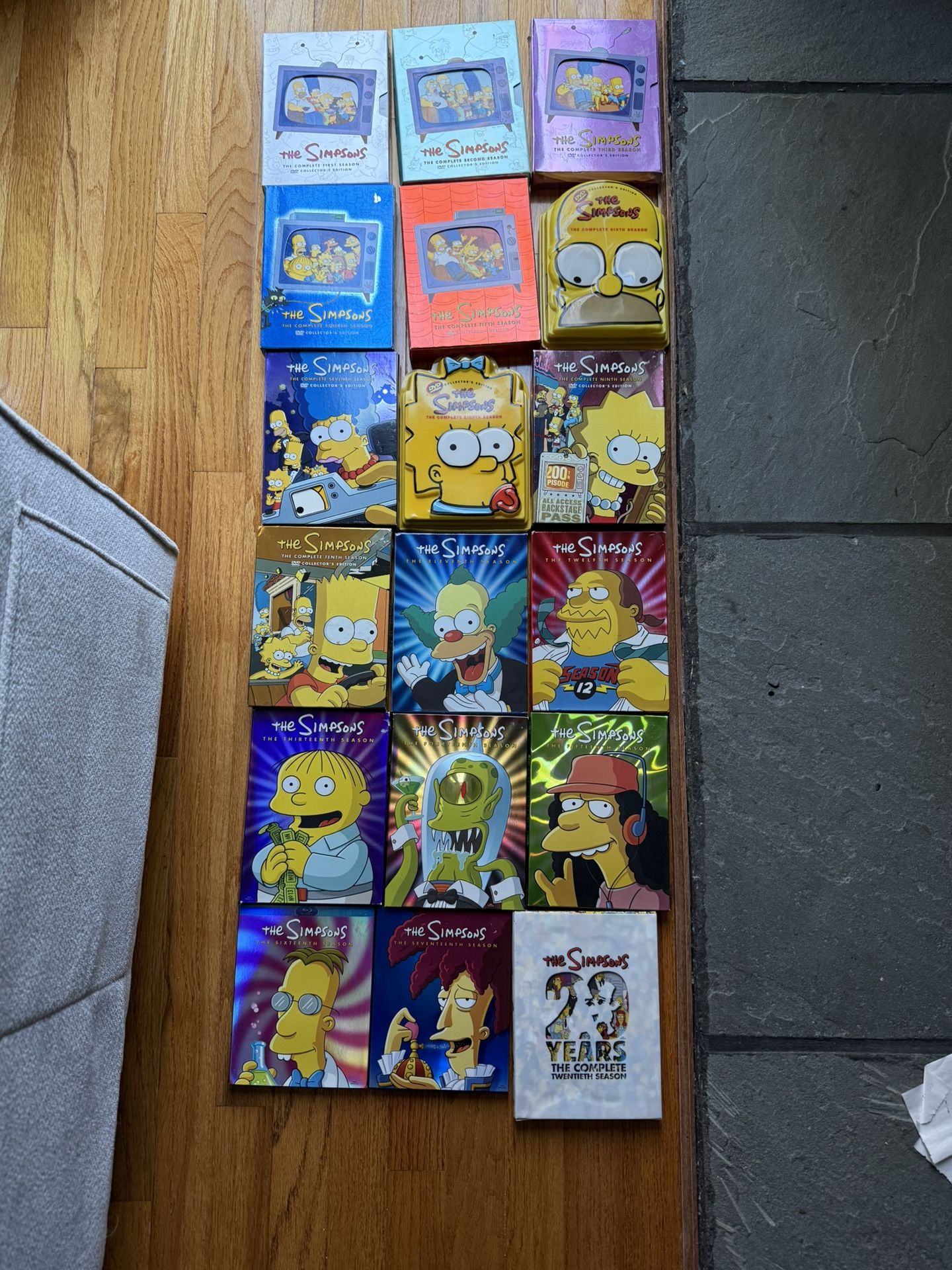 The Simpson seasons 1-17 & 20.
