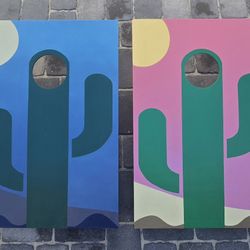 Custom Hand-Painted Cornhole Boards – Set of 2