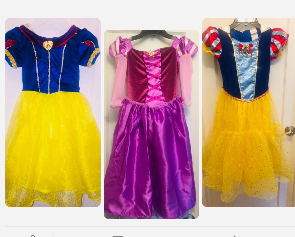 Choice or 3 Disney Princess Costume (sizes from 4 to 6)
