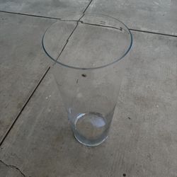  Large cylinder glass vase