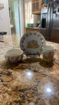Rabbit Plate Bowl Cup