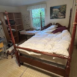 FREE-four post double bed frame