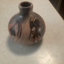 Navajo Hand Painted Pottery, 4”x4”, Signed 