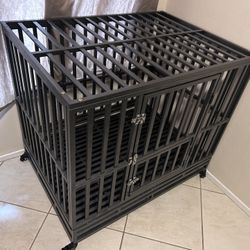 Two dog crates available, heavy duty, large dog