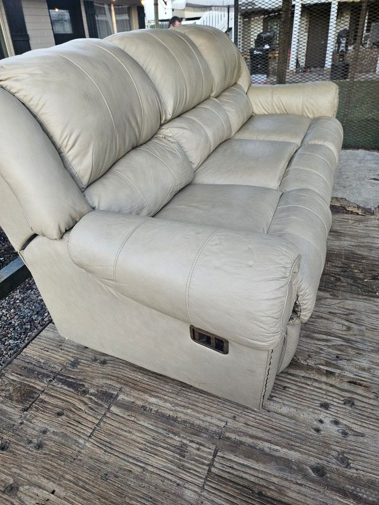 Leather Recliner Couch