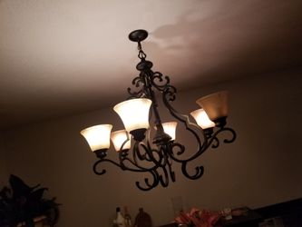 Kitchen. Dining table CHANDELIER