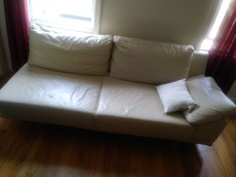 White leather italy couch