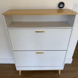 Gyfimoie Freestanding Shoe Cabinet – Off-White – Great Condition!