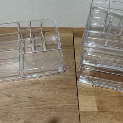 Clear acrylic makeup organizer with drawers