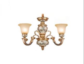 Antique Brass Vintage Floral Chandelier