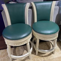 Bancos.  Verdes. , Antiguos. 